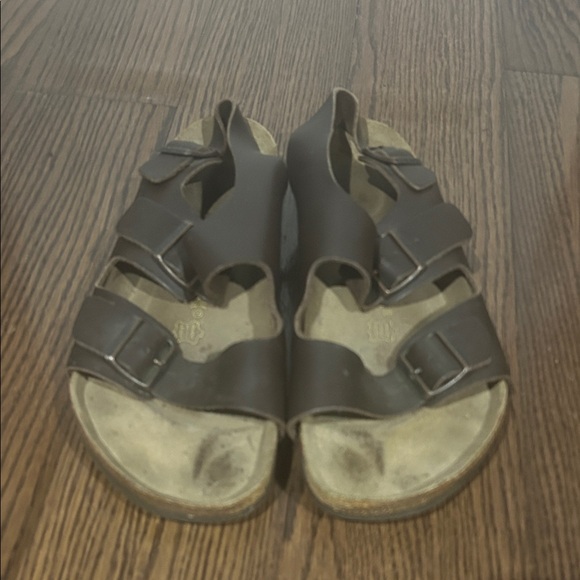 Birkenstock Dark Brown Men strappy Milano ankle strap sandal 45 US 12-12.5